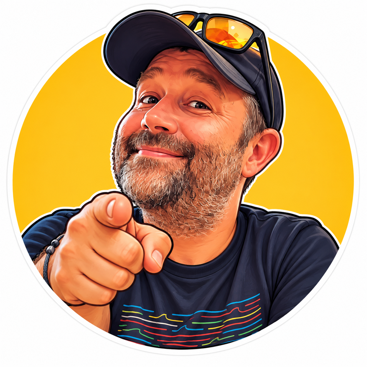 Illustrated portrait of James